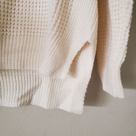 Women's Crew Neck Knit Sweater Flower Embroidered - Picture 5 of 8